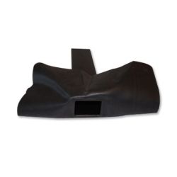 EPDM zijuitloop hemelwaterafvoer 60x80x300 mm met EPDM flap 90 graden, vooraanzicht