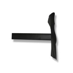 EPDM zijuitloop HWA 60x100x300 mm met EPDM flap 90 graden, zijaanzicht