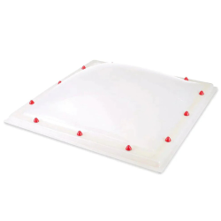 Lichtkoepel polycarbonaat opaal driewandig
