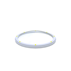Ronde lichtkoepel acrylaat helder driewandig
