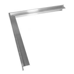 Aluminium roval daktrim plat buitenhoek 45x45 mm