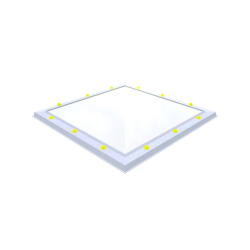 Piramide lichtkoepel acrylaat helder dubbelwandig