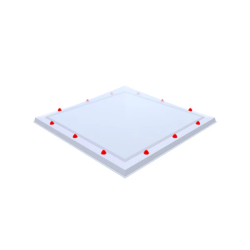 Piramide lichtkoepel polycarbonaat opaal 