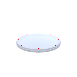 Ronde lichtkoepel polycarbonaat opaal enkelwandig