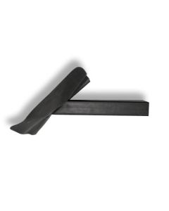 EPDM hemelwaterafvoer stadsuitloop 60x80x500 mm met EPDM flap 45 graden, zijaanzicht