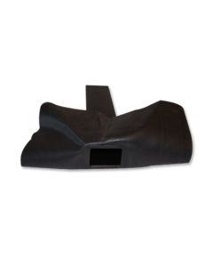 EPDM zijuitloop hemelwaterafvoer 60x80x300 mm met EPDM flap 90 graden, vooraanzicht