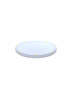 Ronde lichtkoepel acrylaat opaal enkelwandig
